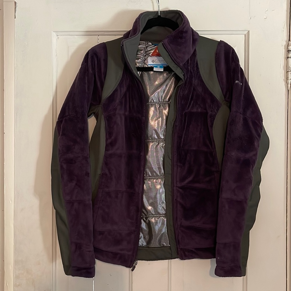 Ladies Columbia Medium Purple/Gray Jacket